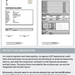 Image logiciel iso.control EM TEST rapport